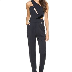 Three floor navy blue jumpsuit